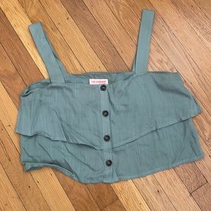 RE-NAMED - S Green Crop Top